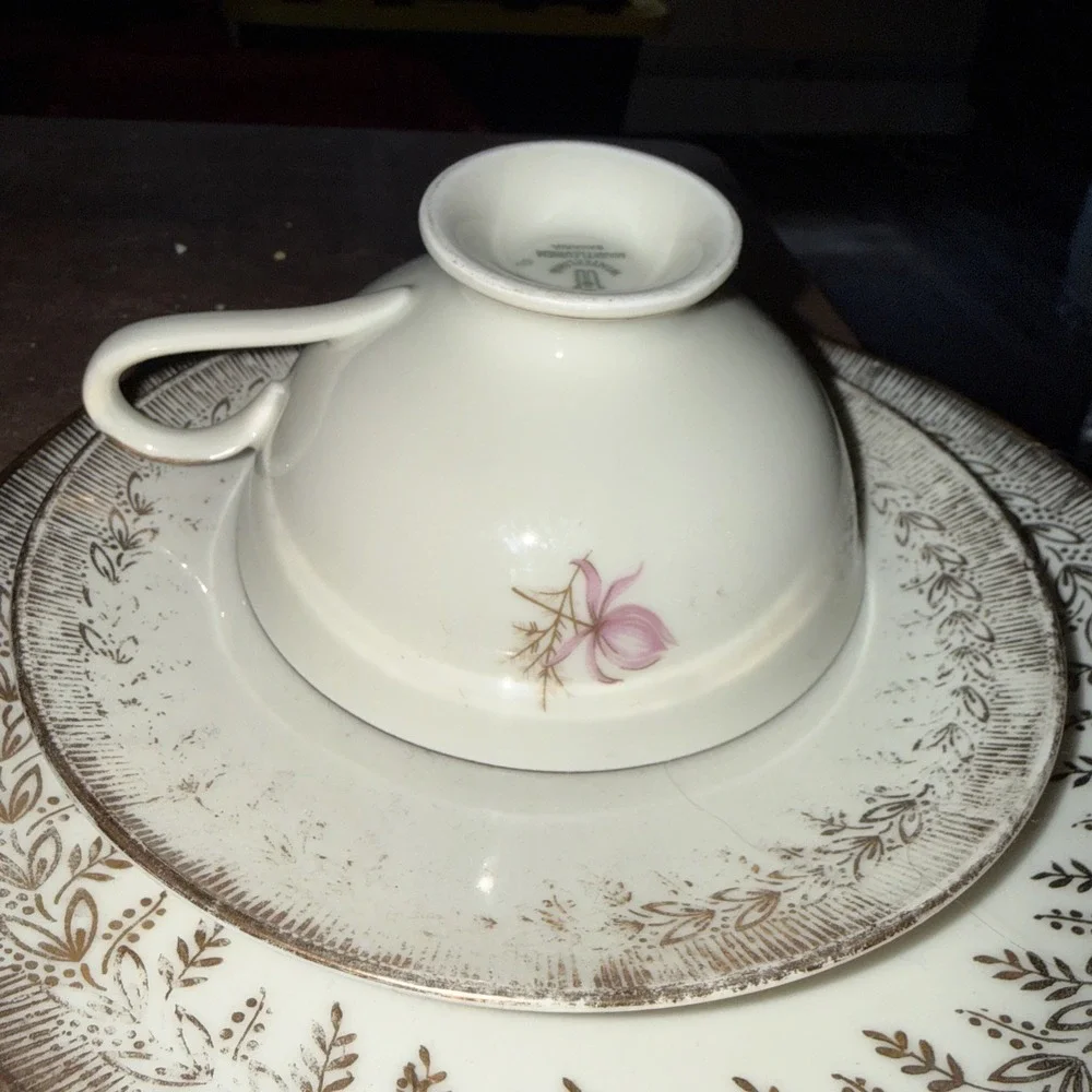 Vtg Rare Winterling Marktleuthem Bavaria Tea Cup, Saucer, Dessert Plate 3 pc set